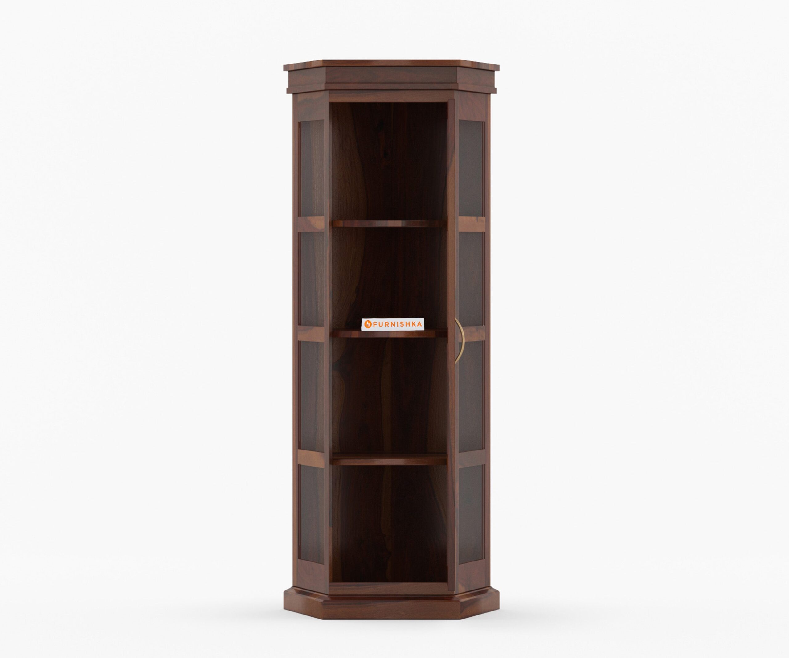 George Sheesham Wood Corner Book Shelf